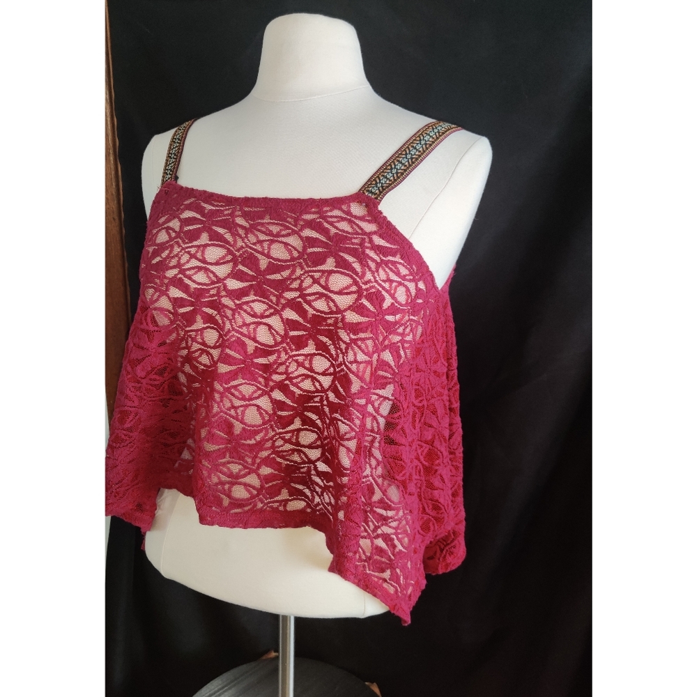 Crop Top Boho Tank Top Shirt TribalGypsy Hipster - Picture 3 of 3